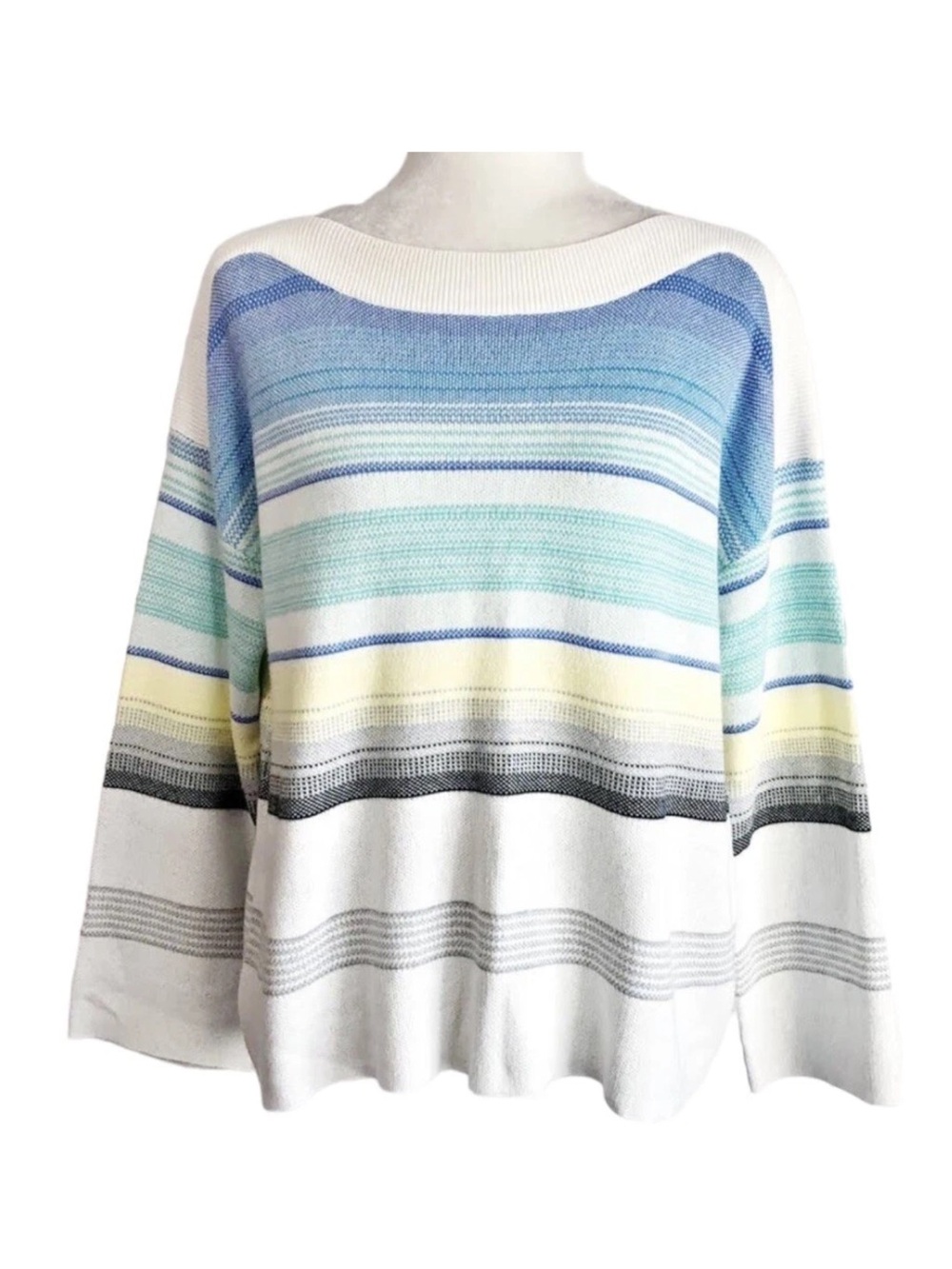 JOHN PAUL RICHARD Pullover Knit Sweater Women’s Plus Size XXL Stripe Top
